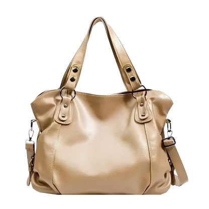 Beigefarbene Amara Handtasche mit Schulterriemen