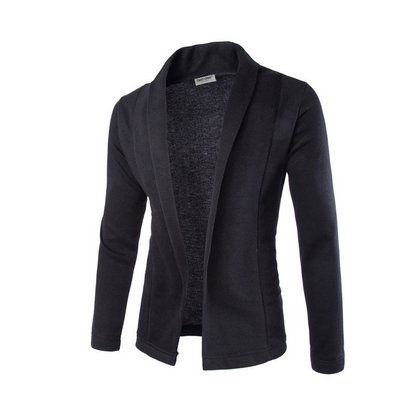 Schwarzes Herren Sakko Anzug Weste Slim Fit Modern