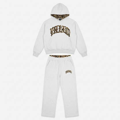 Leopard Jogginganzug Damen Hoodie Set Mit Leo Muster