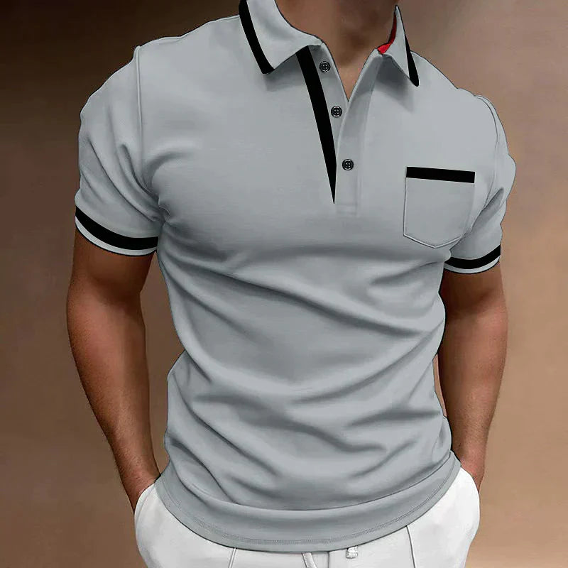 Herren Polo Shirt Klassisch Elegantes Slim Fit