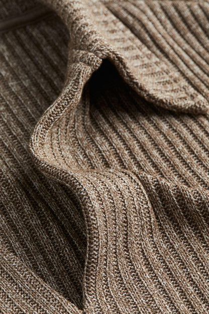 Gerippter Pullover mit Kragen für Herren