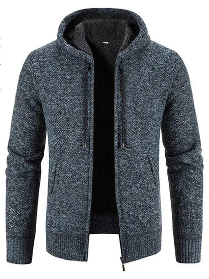 Herren Strickjacke Pullover Zipper Modern Slim