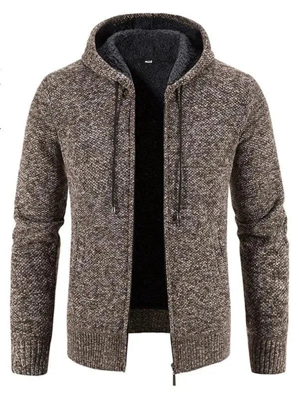 Herren Strickjacke Pullover Zipper Modern Slim