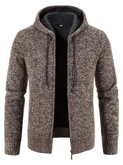 Herren Strickjacke Pullover Zipper Modern Slim