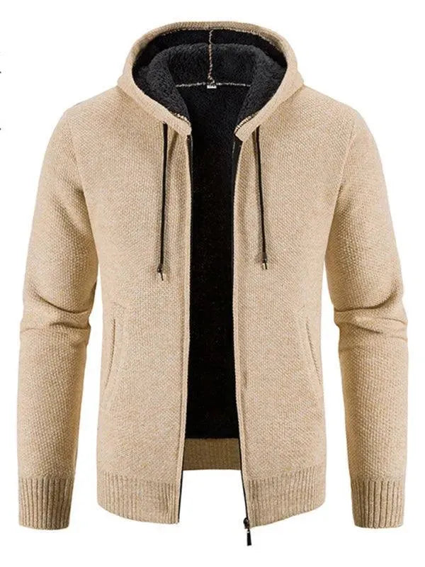 Herren Strickjacke Pullover Zipper Modern Slim