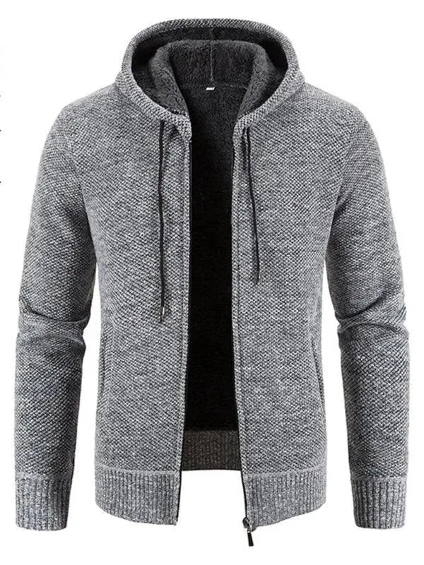 Herren Strickjacke Pullover Zipper Modern Slim