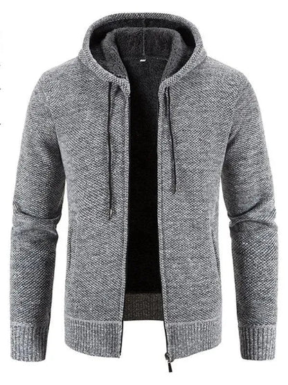 Herren Strickjacke Pullover Zipper Modern Slim