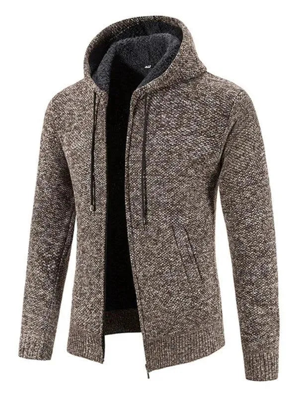 Herren Strickjacke Pullover Zipper Modern Slim