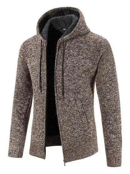 Herren Strickjacke Pullover Zipper Modern Slim