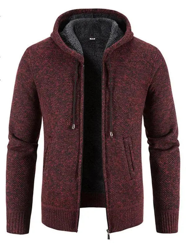 Herren Strickjacke Pullover Zipper Modern Slim