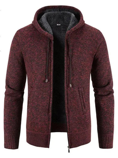 Herren Strickjacke Pullover Zipper Modern Slim
