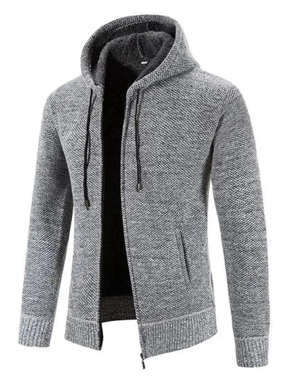 Herren Strickjacke Pullover Zipper Modern Slim