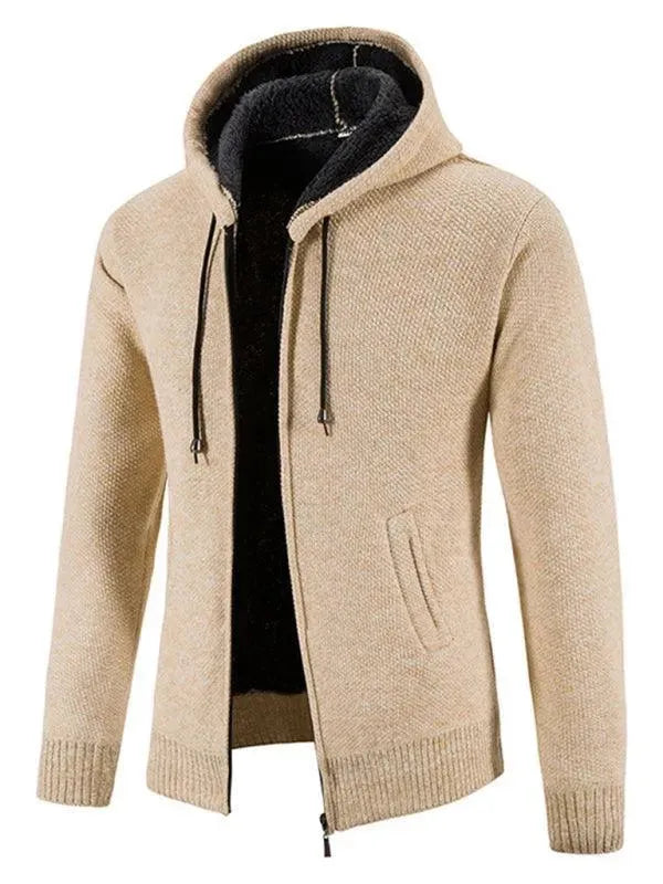Herren Strickjacke Pullover Zipper Modern Slim