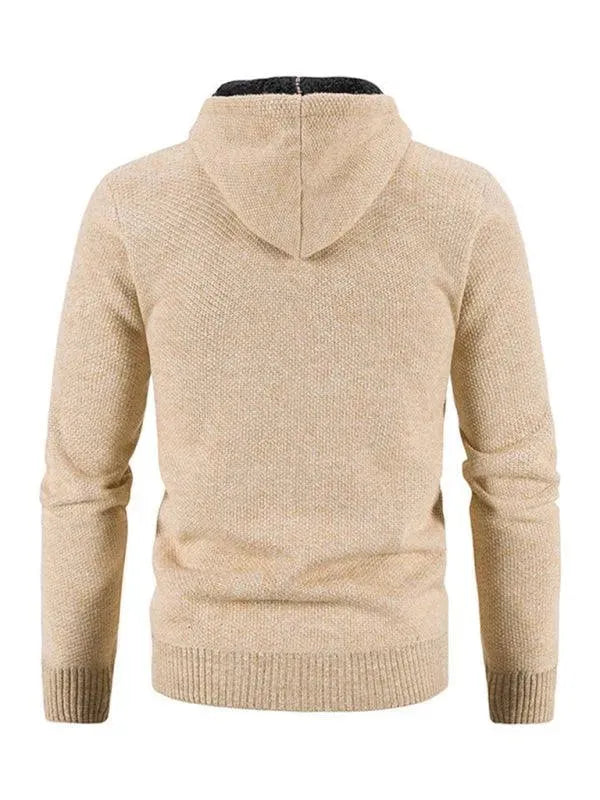 Herren Strickjacke Pullover Zipper Modern Slim