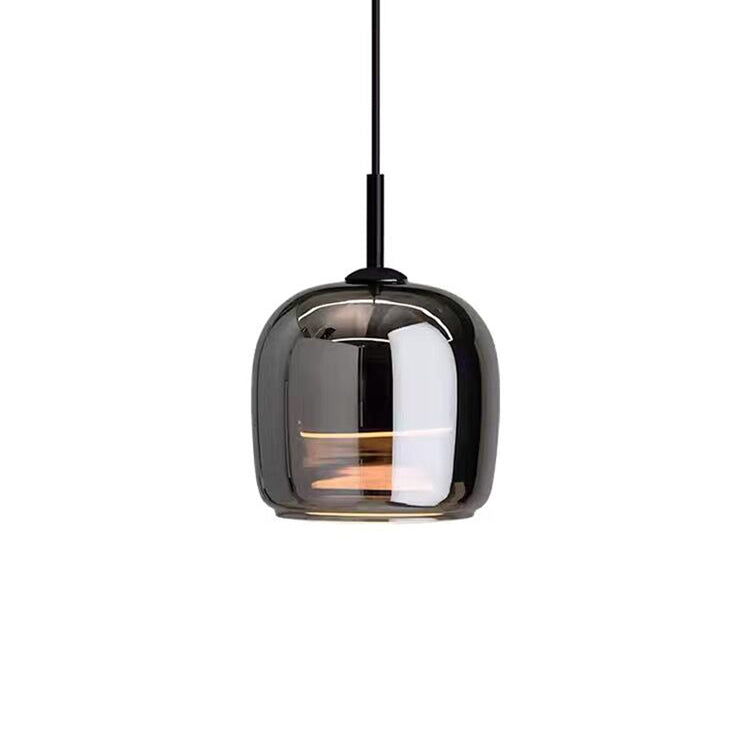 Glas-Hängelampe Rauchgrau Modern Elegant Dimmbar