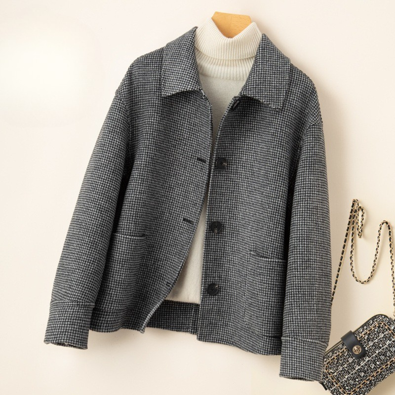 Eleganter Kaschmirmantel Damen Luxus Schwarz