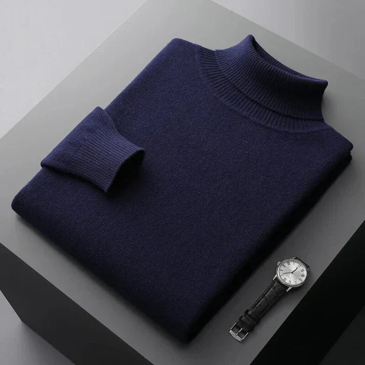 Herren Kaschmirpullover Rollkragen Warm Hochwertig