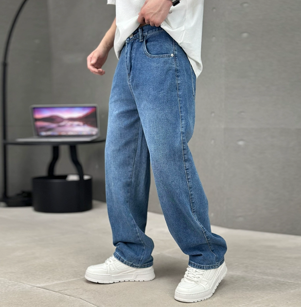 Herren Jeans Bequem Gerader Schnitt Frühling