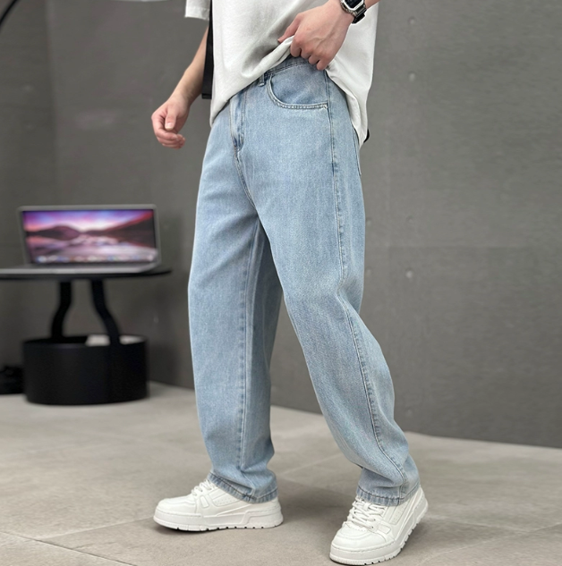 Herren Jeans Bequem Gerader Schnitt Frühling