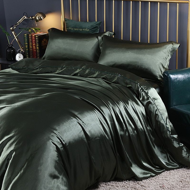 Luxus Bettwäsche Satin Set Komfortabel Weich