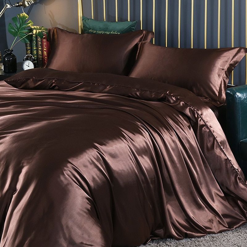 Luxus Bettwäsche Satin Set Komfortabel Weich