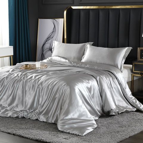 Luxus Bettwäsche Satin Set Komfortabel Weich