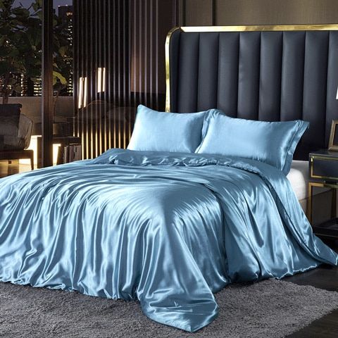 Luxus Bettwäsche Satin Set Komfortabel Weich