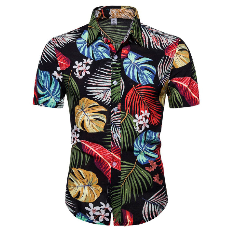 Herren Kurzarm Hemd Baumwolle Vintage Style Modern - BerlinGlamour