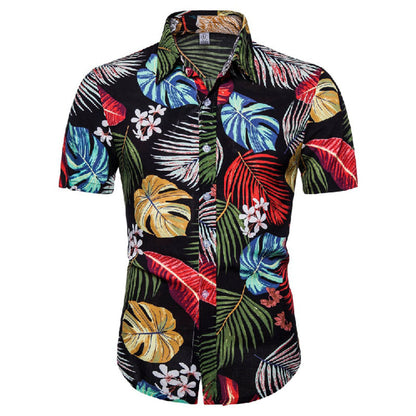 Herren Kurzarm Hemd Baumwolle Vintage Style Modern - BerlinGlamour