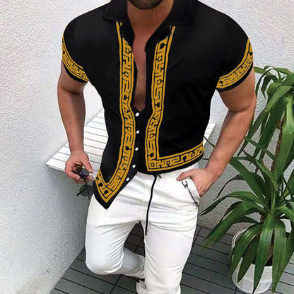 Herren Strandhemd Blumenmuster Hawaiianisch Sommer