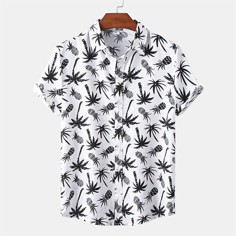 Weißes Herren T-Shirt mit Druck Kurzarm - BerlinGlamour