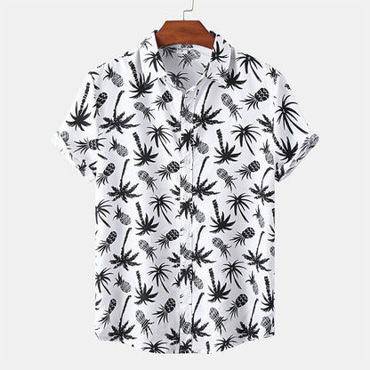 Weißes Herren T-Shirt mit Druck Kurzarm - BerlinGlamour