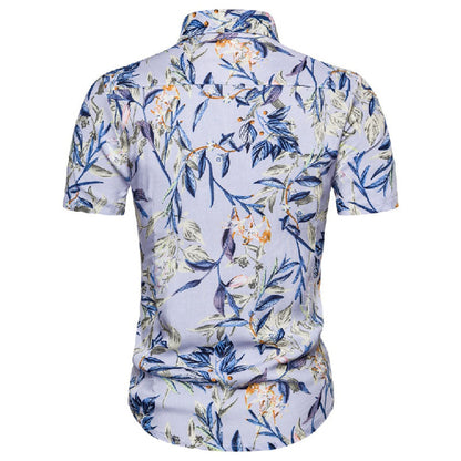 Herren Hemd Leinen Baumwolle Sommer Modern