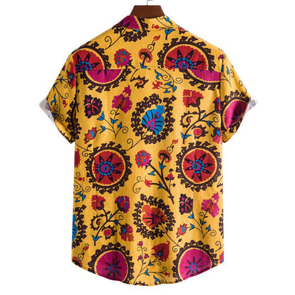 Herren Kurzarm Hemd mit coolem Print