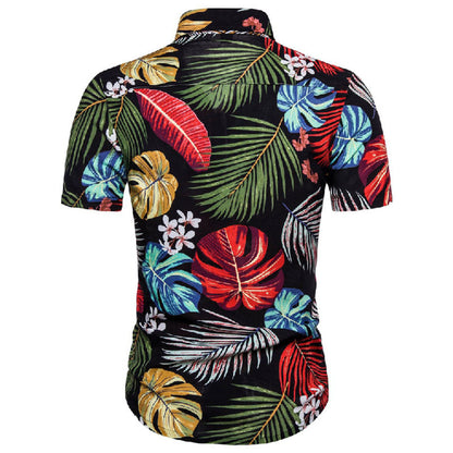 Herren Urlaubshemd Bedruckt Vintage Style Relaxed Fit