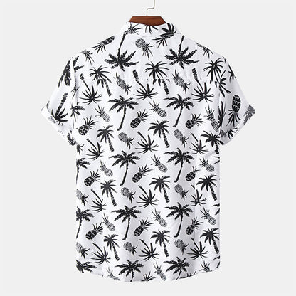 Weißes Herren T-Shirt mit Druck Kurzarm