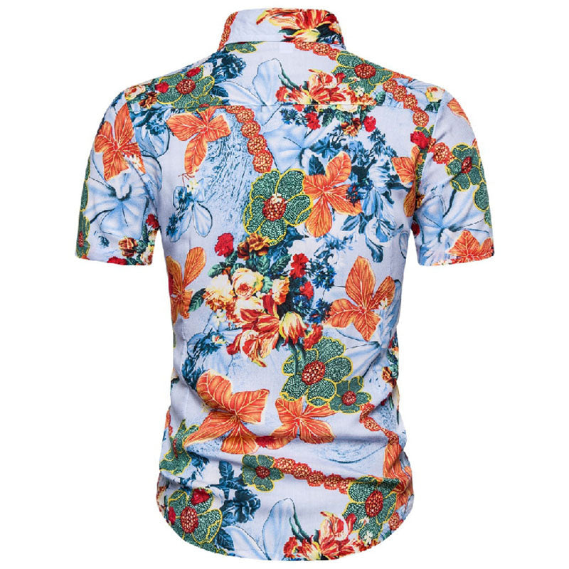 Herren Hemd Urlaubsshirt Leger mit Aufdruck