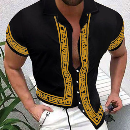 Herren Strandhemd Blumenmuster Hawaiianisch Sommer - BerlinGlamour