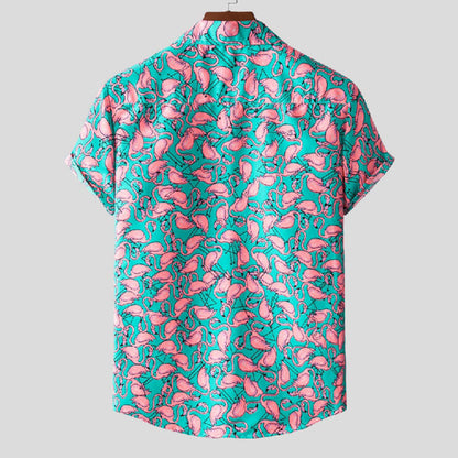 Hawaiihemd Herren Sommer Leicht Baumwolle