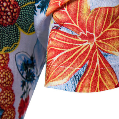 Herren Hemd Urlaubsshirt Leger mit Aufdruck