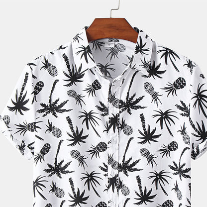 Weißes Herren T-Shirt mit Druck Kurzarm