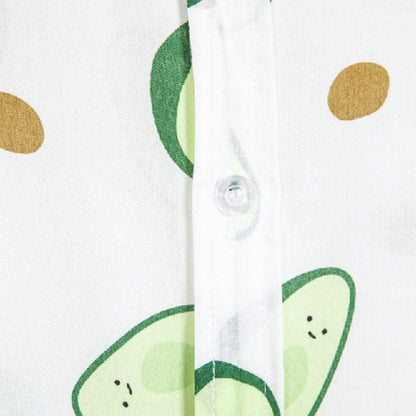 Männer-Hemd Baumwolle Avocado-Print Sommer