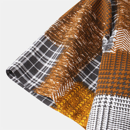 Retro Herren Hemd Kurzarm Abstrakt Bedruckt Modern