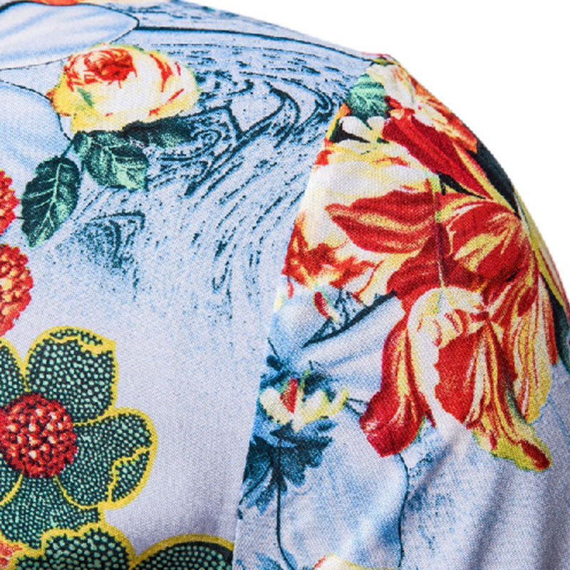 Herren Hemd Urlaubsshirt Leger mit Aufdruck