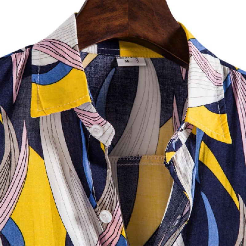 Herren Urlaubshemd Boho Style Freizeithemd Komfort