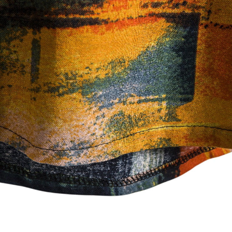 Herren Urlaubshemd Retro Druck Sommer