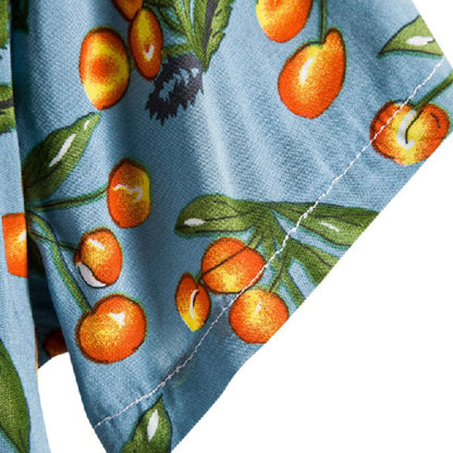 Blau Sommer Hemd Kurzarm Herren Tropical