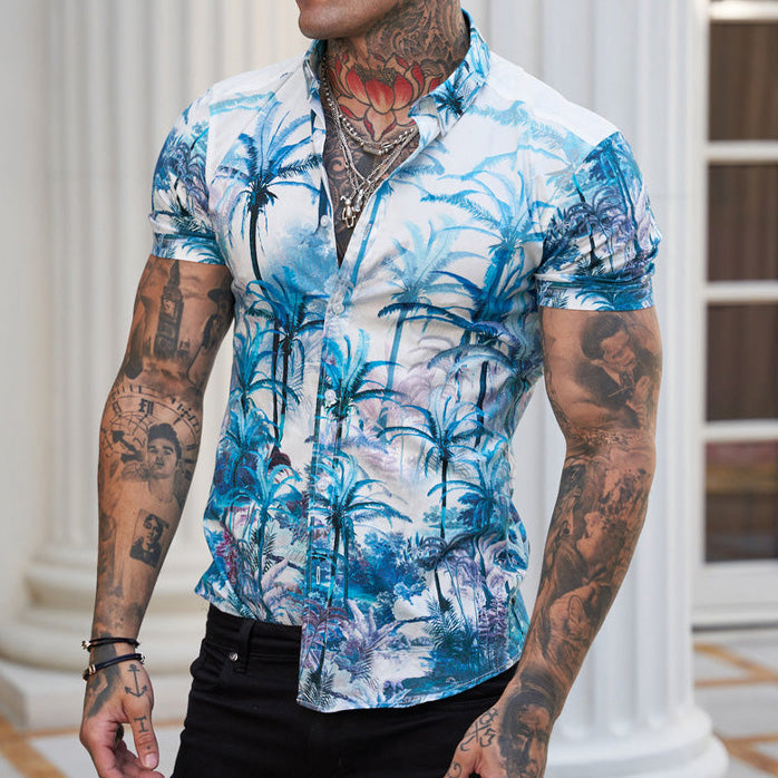 Herren Hemd Kurzarm Bedruckt Cool Reverse Style