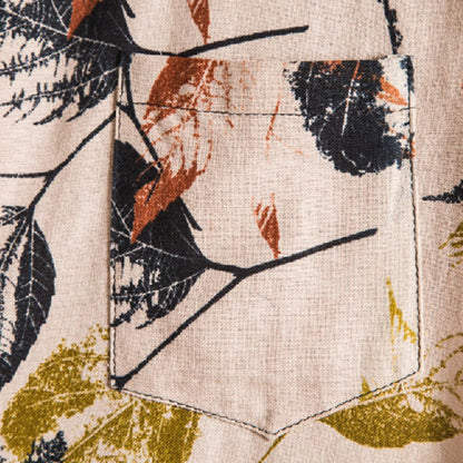 Herren Kurzarmhemd mit Vintage Print aus Baumwolle