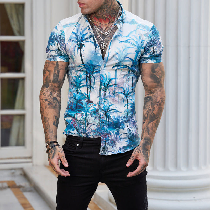 Herren Hemd Kurzarm Bedruckt Cool Reverse Style